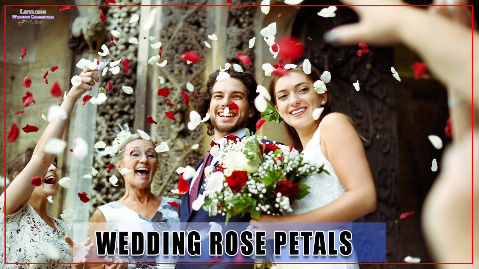Wedding rose petals